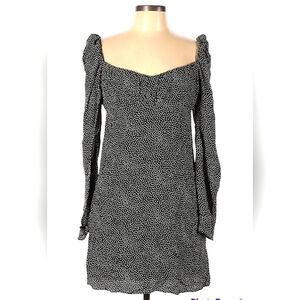 Zara Monochrome Long Sleeve Dress